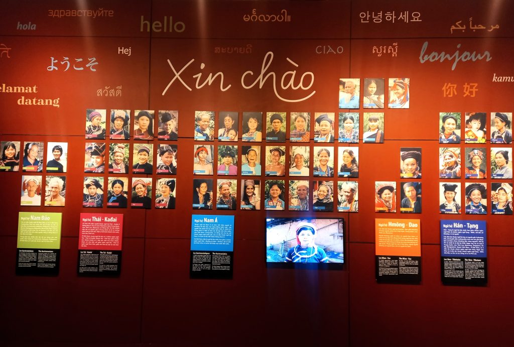 Inside of Ethnic Museums, display of 54 ethnic groups in Vietnam